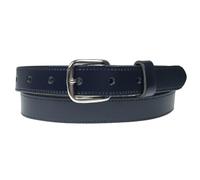 BULLET 69 New Quality Mens Womens 1" Silver Buckle Real Leather Made 25mm Belt In England[X Large 40"-44",Navy,1" Silver]