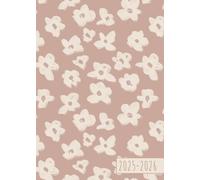 Bullet Agenda 2025-2026 - Fleurs Roses: Semainier (1 semaine sur 2 pages) | Format moyen - A5 | 15x21 cm | Intérieur N&B | Bullet journal | To do list | Lignes et heures | Motif floral
