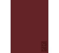 Bullet Agenda 2025-2026 - Rouge Bordeaux: Semainier (1 semaine sur 2 pages) | Format moyen - A5 | 15x21 cm | Bullet journal | To do list | Lignes et heures | Terracotta | Pratique