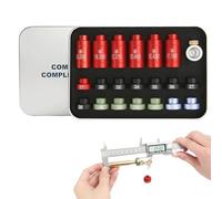 Bullet And Headspace Gauge Comparator Kit, Headspace Gauge For Reloading, Headspaces Gauges Comparator Kit With 14 Inserts And 6 Bushings, Reloading Supplies And Equipment