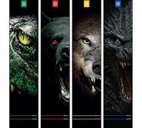 Bullet | Animal Darts Mat | Carpet Oche Mat | 300 × 60 cm | Gator, Fang, Hydra & Shred Designs (Gator)