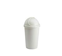 Bullet Bin Recycling Waste Rubbish Cardboard Plastic Disposal Dustbin Flip Top Flap Lid (30 Litre Cream)
