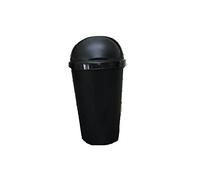 Bullet Bin Whitefurze 30Lt Black Plastic Flip Top Waste Paper Rubbish Kitchen Office Bin