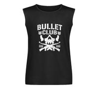 Bullet Club Sleeveless T-Shirt Graphic Mens Basic Black Unisex Cotton Casual Vest Tank Tops Tee M