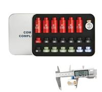 Bullet Comparator Kit,Bullet And Headspace Gauge Comparator Kit,Headspace Gauge For Reloading, With 14 Inserts And 6 Bushings，Reloading Supplies And Equipment