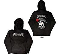 Bullet For My Valentine Unisex Pullover Hoodie Logo & Raven (Back Print) Black (