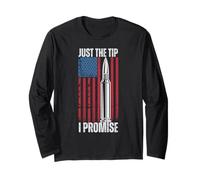 Bullet & Gun USA Flag Shirt Just The Tip True American Style Long Sleeve T-Shirt
