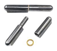 Bullet Hinge Weld On Hinges 120mm x 20mm Steel Door pin Hinge with Brass Washer for Swing Gate Garden Gates Trailer Ramp Gate 1 Pair