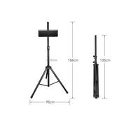 BULLET Hybrid Darts Stand - Portable Adjustable Dartboard Tripod with Carrying Case - Freestanding Metal Frame (135-186 cm Height, 95 cm Wide Base, 3.2 kg)
