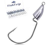 Bullet Jig Head Weighted Hooks, Texas Rigs EWG Offset Hooks for Bass Fishing Saltwater 1/16 1/12 1/8 1/6 1/4 1/3 1/2 oz