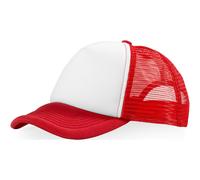 Bullet Men's Trucker 5 Panel Cap Pack of 2 in Red Bullet Red One Size