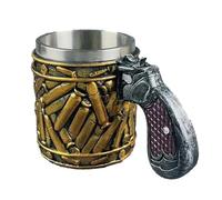 Bullet Mugs for Men - 450ml Beer Coffee Novelty Mug | Large Capacity Drinking Supplies, Enhanced Drinking Delight for Coffee, Cafes, Home, and Clubs