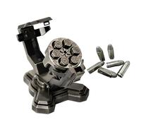 Bullet Revolver Dice Set with Metal DND Polyhedral Roulette in Revolver Cylinder Container - D4, D20, D10, D100, D8, D6 D10