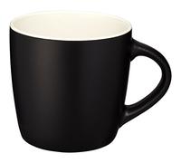 Bullet Riviera Ceramic Mug 350ml Matte Exterior Solid Black/White