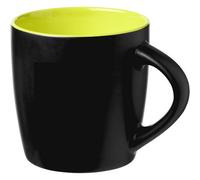 Bullet Riviera Ceramic Mug Solid Black/lime (8.4 X 8.8 Cm)