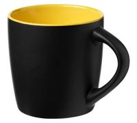 Bullet Riviera Ceramic Mug Solid Black/yellow (8.4 X 8.8 Cm)