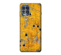 Bullet Rusting Yellow Metal Case Cover For Motorola Edge S