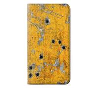 Bullet Rusting Yellow Metal PU Leather Flip Case Cover For OnePlus 8