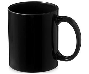 Bullet Santos Ceramic Mug (Pack of 2) (9.7 x 8.2 cm) (Solid Black)
