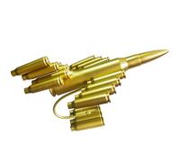Bullet Shell Style Airplane Model - Handmade Metal Military Aircraft Sculpture for Desk & Home Aviation Decoration, Retro Airplane Gift for Dad, Men, Pilots, and Aviation Lovers(1003 Airplane)