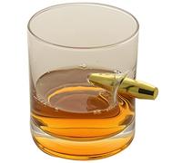 Bullet Shot in A Glass - Tasting Tumblers for Drinking Scotch Bourbon Whiskey Brandy - Whiskey Glass -Crystal Glass 300ml-