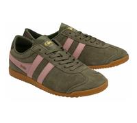 Bullet Suede Trainers Khaki/Coral