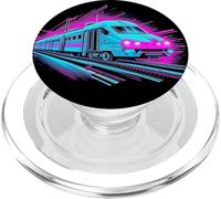 Bullet Train Cyberpunk Speed Rail Railfan PopSockets PopGrip for MagSafe