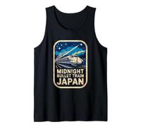 Bullet Train Japan Midnight Shinkansen Retro Anime Sovenir Tank Top
