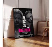 Bullet Train Movie Poster, Brad Pitt Aaron Taylor-Johnson Wall Art Print, Cinema Home Decor, Minimalist Design (A5)