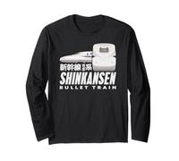Bullet Train Shinkansen Japanese Kanji Japan Rail Train Fan Long Sleeve T-Shirt