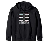 Bullet Train Shinkansen Six Pack Series Japanese Kanji Japan Zip Hoodie