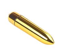 Bullet Vibrator Mini Sex Toy Ladies Massager Clitoris Battery Operated Vagina Adult Stimulator Water Resistant (Gold)