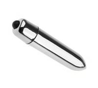 Bullet Vibrator Mini Sex Toy Ladies Massager Clitoris Battery Operated Vagina Adult Stimulator Water Resistant (Silver)