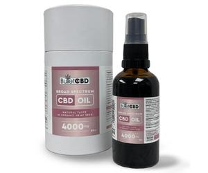 BulletCBD 4000mg CBD Oil Spray High Strength - Broad Spectrum CBD Drops for Recovery, Training & Sleep | Organic Hemp Seed Oil, No THC, Vegan, UK Made, Lab Tested | 50ml