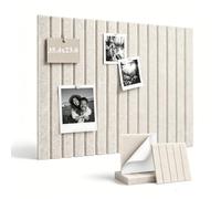 Bulletin Board 11.8"*11.8",6-Pack Cork Board Alternative,Pack Slat Wall Paneling, Cork Boards Push Pin Board Felt Board Felt Wall Tiles for Home Office Kitchen School for Photos Memos(Light Camel)