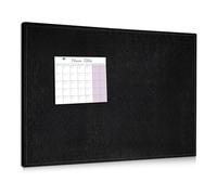 Bulletin Board, 120 x 90cm Cork Board Alternative for Wall with 30 Pins, Foldable Self-Adhesive Vision Board Picture Felt Pin Board for Home Office Classroom Bedroom Entryway, Black