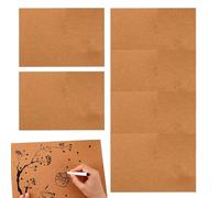 Bulletin Board, 6-Piece Removable Modern Rectangle, Decorative Wall Cork Board for Tiles, for Collage Planning Organization Decoration Home Living Room Bedroom