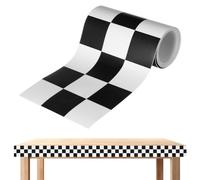 Bulletin Board Border - 240 X 10cm Checkered Blackboard Decorations - Classroom Borders for Bulletin Board - for School Office Race Track Party Home Door Birthday Holiday