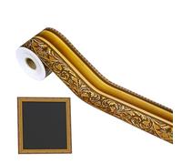 Bulletin Board Border Roll - Gold Self Adhesive Cardboard, Border for Classroom Displays | Decorative Edge for Bulletin Board, Blackboard, Whiteboard, Home, School, Teacher, Student, Teen, Adult