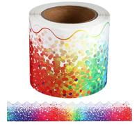 Bulletin Board Border Sticker Roll Wear Resistant Cartoon Wave Trim