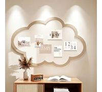 Bulletin Board, Felt Slatted Bulletin Board Wall Organizer, Multi Functional Memo Board for Office, Classroom, Bedroom, Photo Display, Vision Board Aesthetic Decor B 19.7" x 31.5" (50 x 80 cm)