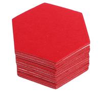 Bulletin Board Tiles Red Felt for Hexagon 12pcs Wall Home Decor