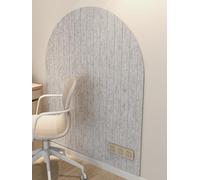 Bulletin Boards Curved Felt Foldable Display Board Felt Pin Board Wall Tiles for Paste Notes Photos Schedules Home Wall Decoration (Light Grey 40x60cm)