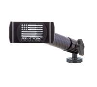 Bulletpoint Dash Mount Cell Phone Holder Jeep Compatible Wrangler (2007-2010 JK and 1997-2006 TJ) with 20mm Ball Mount for iPhone and Android Smartphone - Features Heavy Duty Carbon Fiber Kevlar Arm