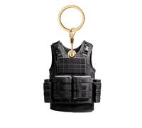 Bulletproof Leather Key Chain Holder Case Compatible with Air Tags, Cute Access Card Protective Case, Anti-Lost Tracker Holder with Stainless Steel Metal Carabiner for Kids,Pets,Luggage