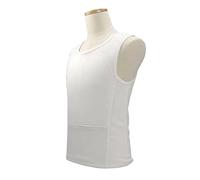 Bulletproof Vest IIIA level Outdoor Safety Protective Vest Body Armor Hidden Inside Wear Soft Anti-Bullet T shirt Clothes/White/L
