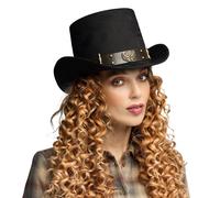 Bulletpunk Steampunk Top Hat Black Victorian Gothic Fancy Dress Accessory