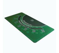 Bullets Playing Cards, Blackjack Mat, Non-Slip, Durable, Easy-to-Clean Surface, Perfect for Home or Casino Use, 47" x 23" (119 x 58cm), Green