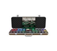 Bullets Playing Cards, Poker Case Silvio Deluxe Poker Set with 500 Ceramic Poker Chips, Poker Instructions, Dealer Button and Bullets Plastic Poker Cards