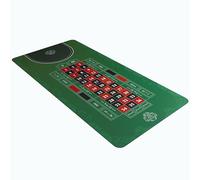 Bullets Playing Cards - Roulette Mat | Different Sizes & Variations, Casino-Style Roulette Layout | Durable, Portable | Double 0-63" x 31.5" (160 x 80cm) - Green